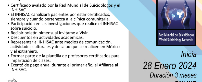 Programa de Certificación como Suicidólogo