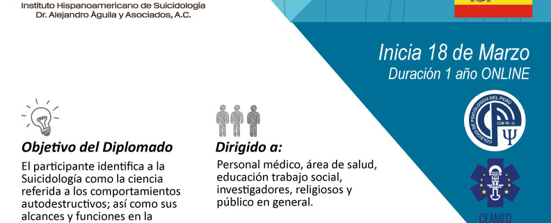 Diplomado en Introducción a la Suicidologia España | suicidologia.com.mx